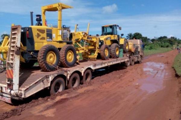 Heavy Machinery Transport for Road Construction