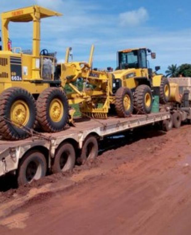 Heavy Machinery Transport for Road Construction