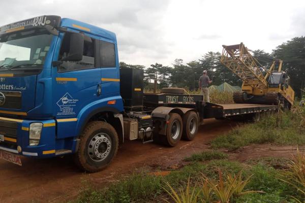 Heavy Machinery Transport for Road Construction